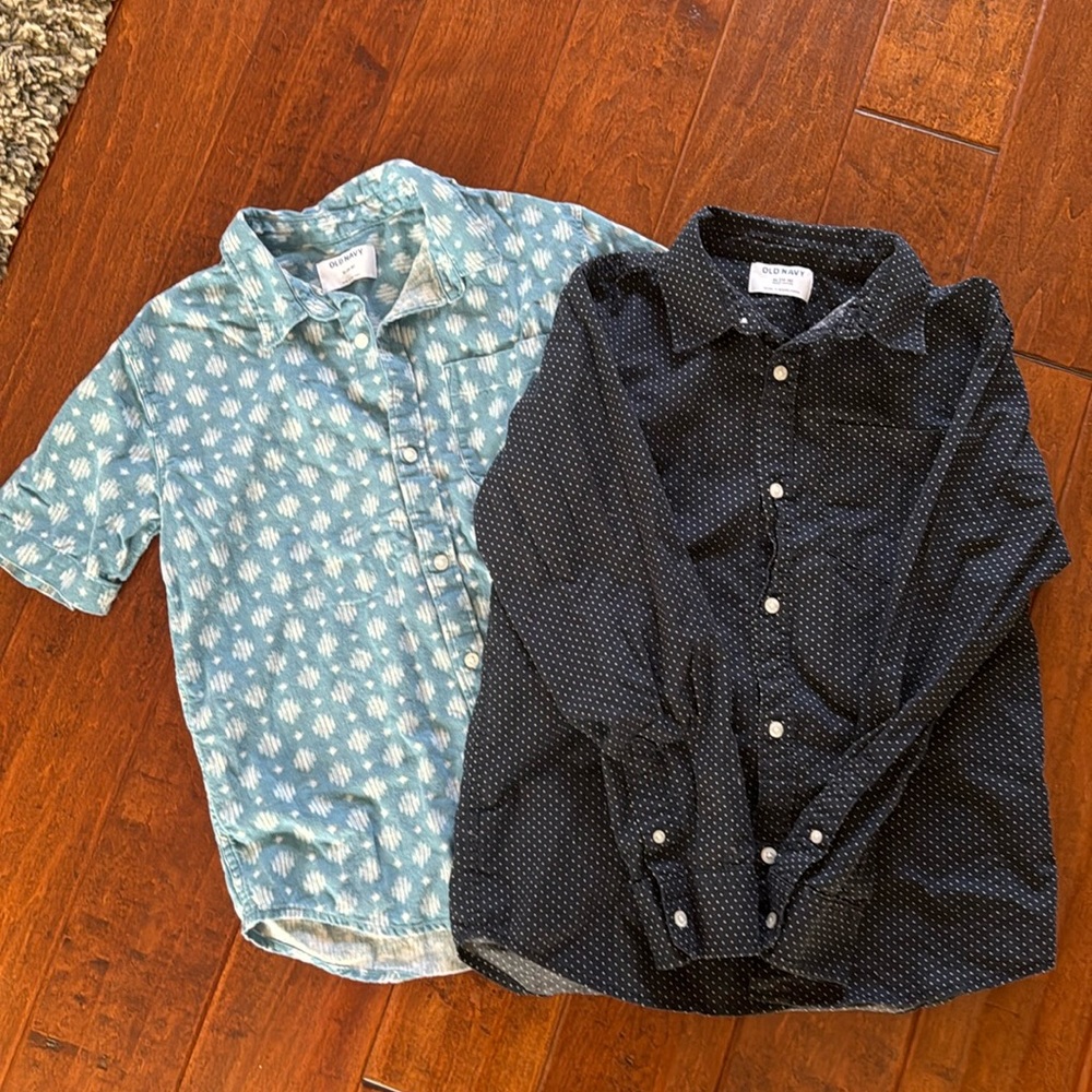 Two boys button-down shirts